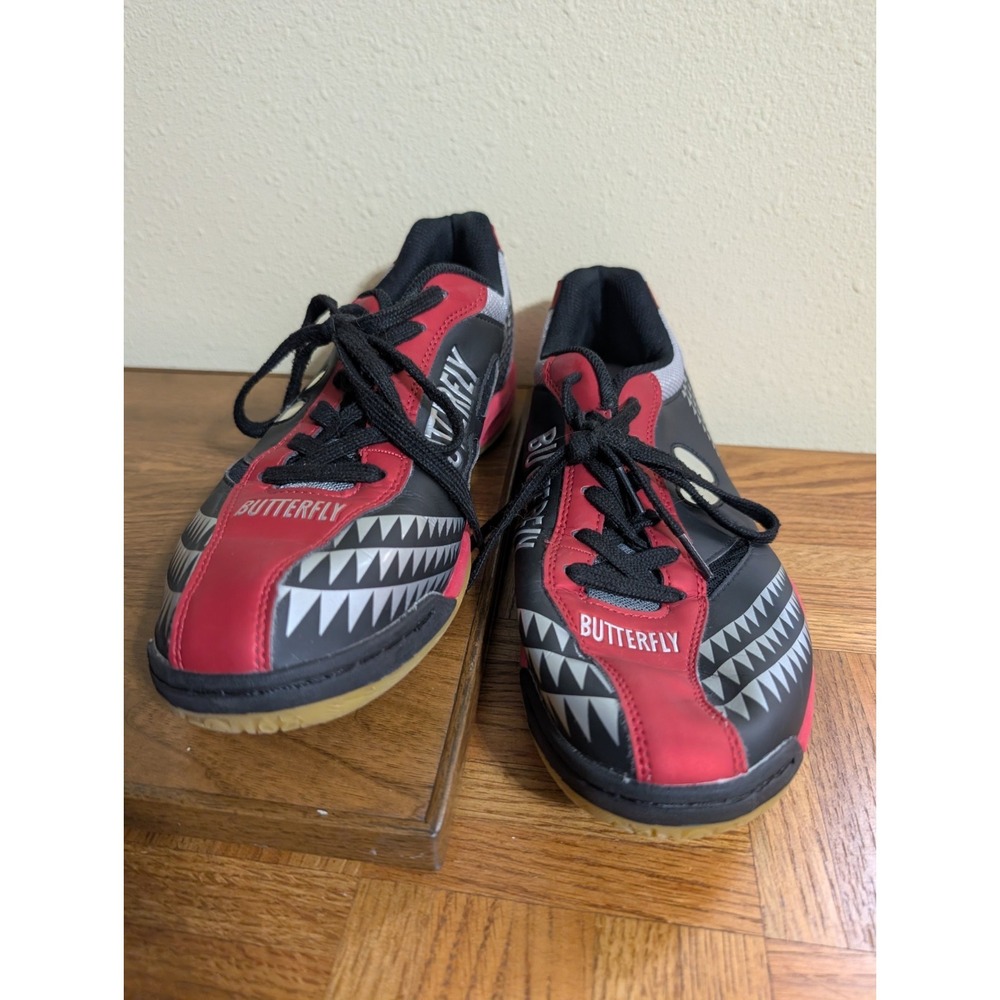 Butterfly Lezoline GIGU Table Tennis Shoes Unisex Shoe Black Red Size US 10.5 Jp - Picture 4 of 8